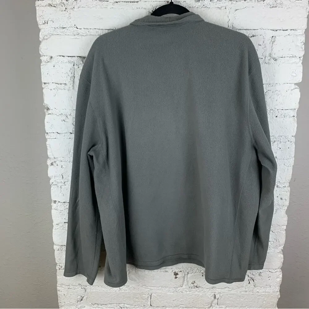 The North Face Green/Grey Fleece Pullover Half Zip Jacket XL